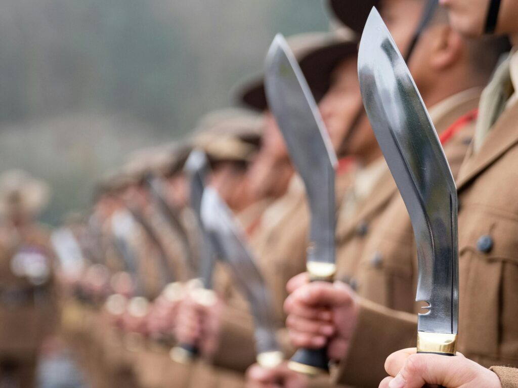 Khukuri or khukri or kukri is a Nepalese knife used by Gurkha soldiers