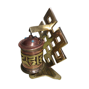Om Mane Padme Hum Prayer Wheel with Endless Knot
