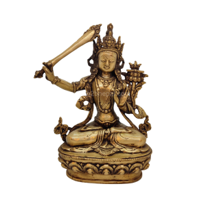 8" Brass Manjushree Statue