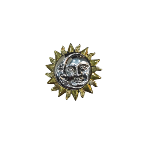 Silver Chandra Surya Pin