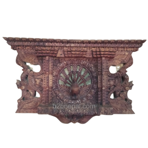 11" Wooden Traditional Peacock Window