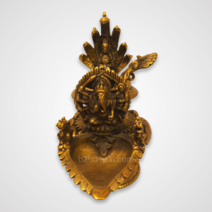 brass sukunda with ganesh for nepali rituals