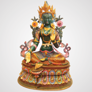 Painting Green Tara