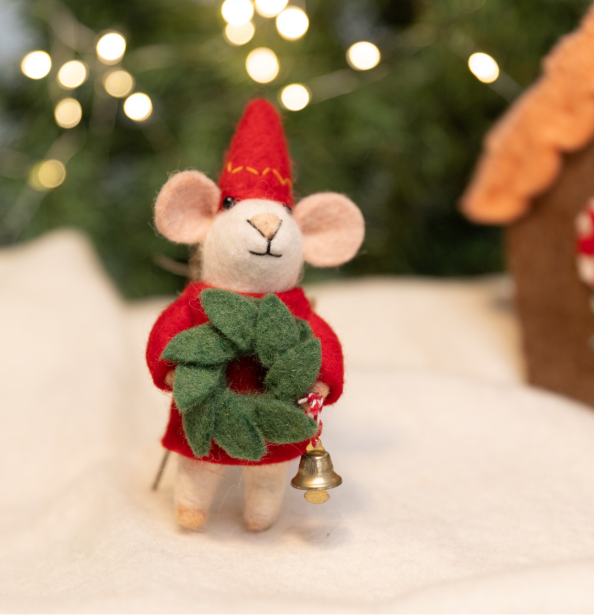 Felt Christmas Mice Ornament