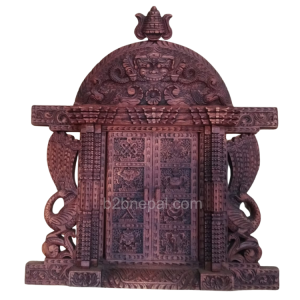 14" Wooden Traditional Asta Mangal Carved Door