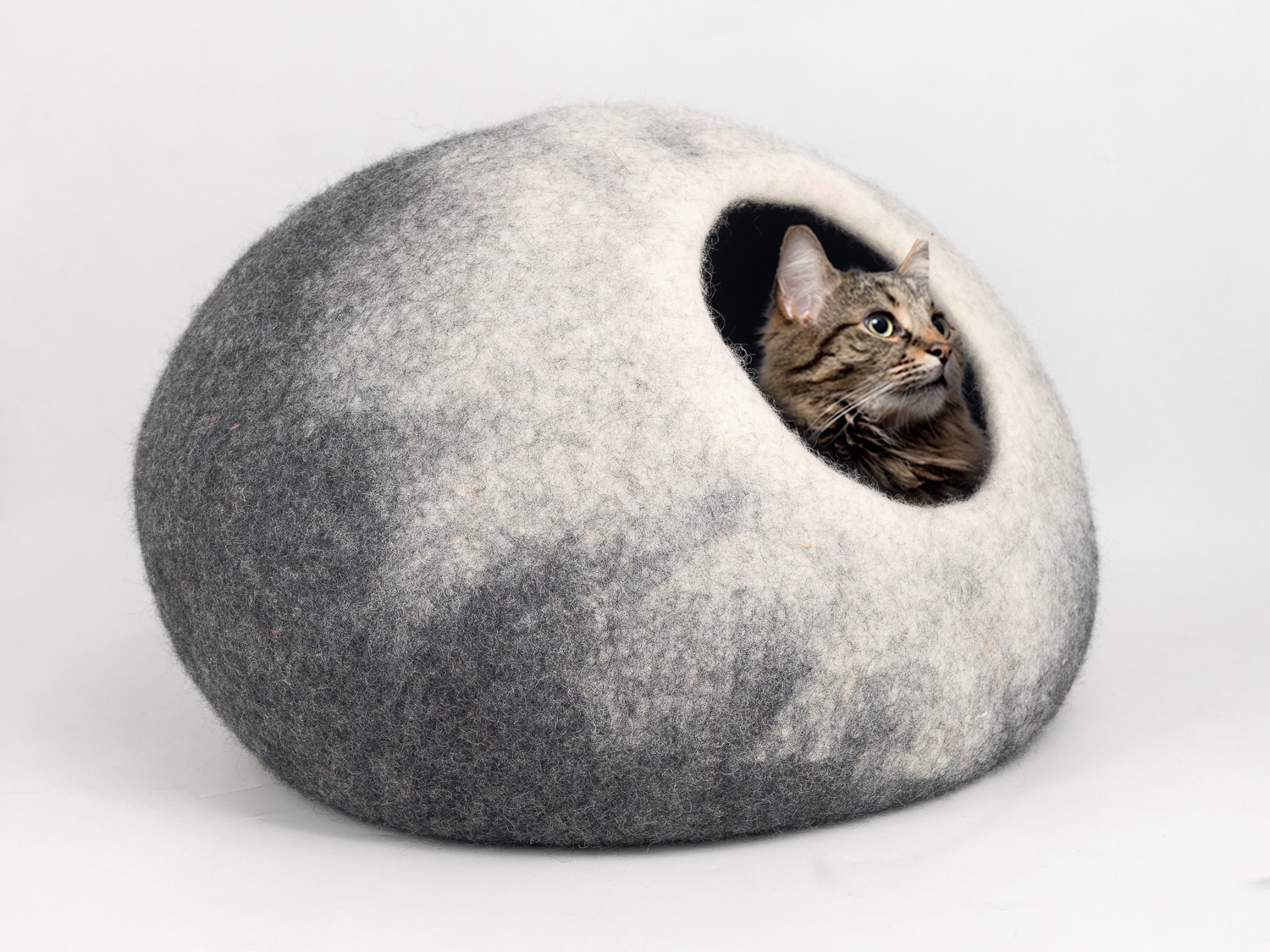 two-color-gradient-felt-cat-house (4) Two toned felt cat cave