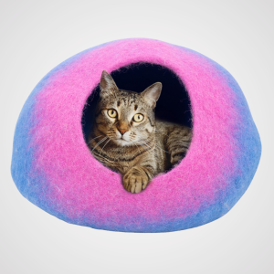 Felt Blue and Green Gradient Cat Cave