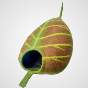 Handmade Felt Leaf Design Cat House