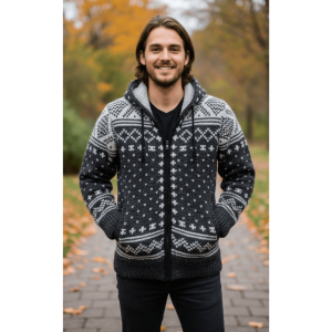 Fair Isle Wool Jacket - 100% Wool Made in Nepal
