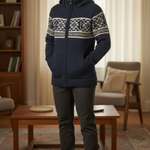 100% Pure Sheep Wool Hoddie For Men