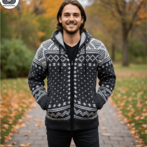 Fair Isle Wool Jacket- authentic 100% Nepal Wool