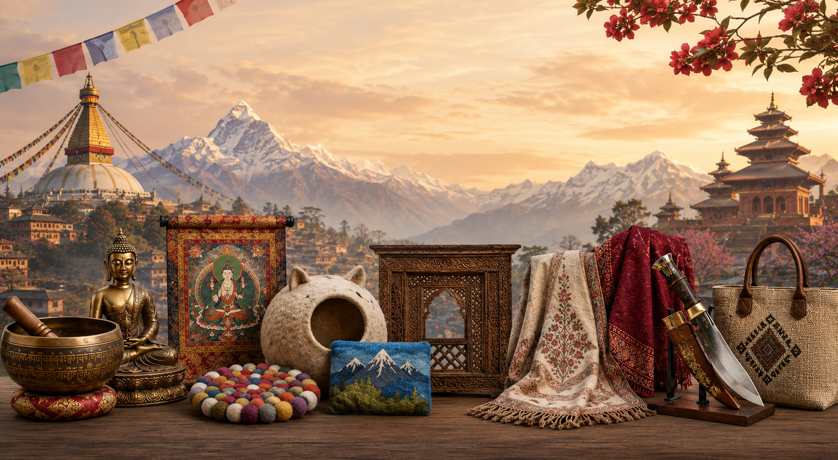 Image showing a range of Nepalese handicraft products